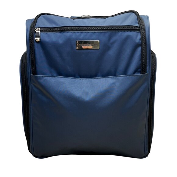 Samantha Brown Unisex Navy Nylon With RFID Protected Pocket Travel Backpack Sz L - Picture 1 of 15